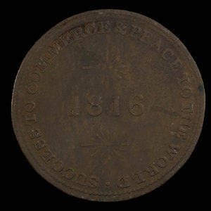 Canada, inconnu, 1/2 penny : 1816