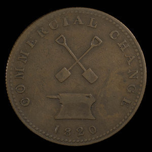 Canada, inconnu, 1/2 penny : 1820