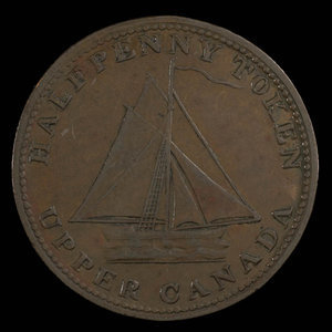 Canada, inconnu, 1/2 penny : 1820