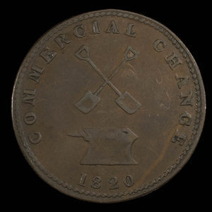 Canada, inconnu, 1/2 penny : 1820