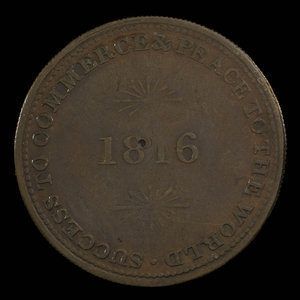 Canada, inconnu, 1/2 penny : 1816