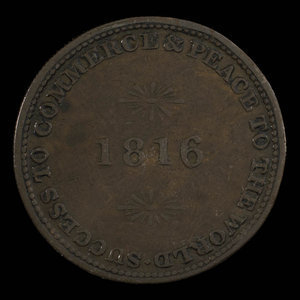 Canada, inconnu, 1/2 penny : 1816