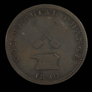 Canada, inconnu, 1/2 penny : 1820