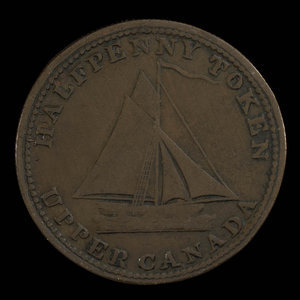 Canada, inconnu, 1/2 penny : 1820