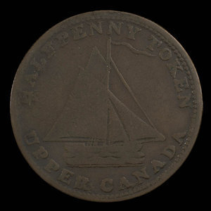 Canada, inconnu, 1/2 penny : 1821