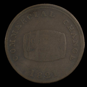 Canada, inconnu, 1/2 penny : 1821