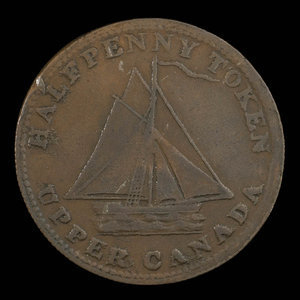 Canada, inconnu, 1/2 penny : 1823