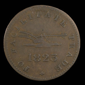 Canada, inconnu, 1/2 penny : 1823