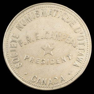 Canada, Société Numismatique d'Ottawa, aucune dénomination : 1892
