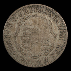 Grande-Bretagne, George IV, 1/8 dollar : 1822