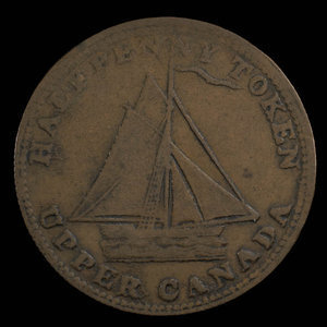 Canada, inconnu, 1/2 penny : 1820