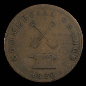 Canada, inconnu, 1/2 penny : 1820