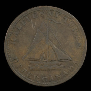 Canada, inconnu, 1/2 penny : 1823