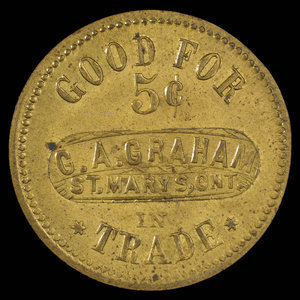 Canada, G.A. Graham, 5 cents : 1895