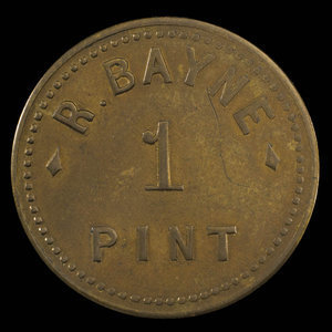 Canada, R. Bayne, 1 chopine de lait : 1892