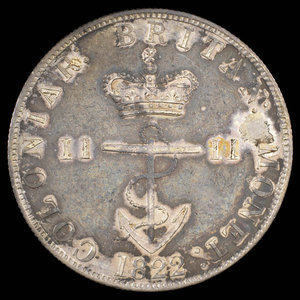 Grande-Bretagne, George IV, 1/2 dollar : 1822