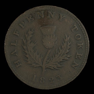 Canada, Province de la Nouvelle-Écosse, 1/2 penny : 1823