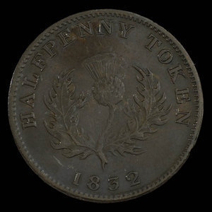 Canada, Province de la Nouvelle-Écosse, 1/2 penny : 1832