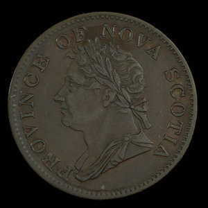 Canada, Province de la Nouvelle-Écosse, 1/2 penny : 1832