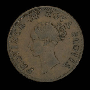 Canada, Province de la Nouvelle-Écosse, 1/2 penny : 1840