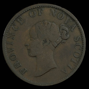 Canada, Province de la Nouvelle-Écosse, 1/2 penny : 1840