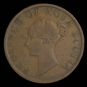 Canada, Province de la Nouvelle-Écosse, 1/2 penny : 1843