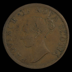 Canada, Province de la Nouvelle-Écosse, 1/2 penny : 1843