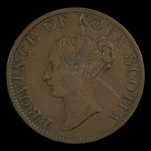 Canada, Province de la Nouvelle-Écosse, 1/2 penny : 1843