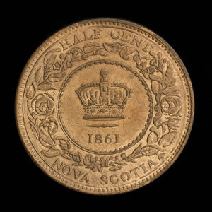 Canada, Province de la Nouvelle-Écosse, 1/2 cent : 1861