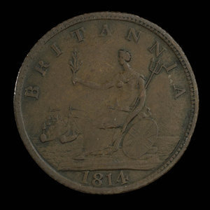 Canada, inconnu, 1/2 penny : 1814