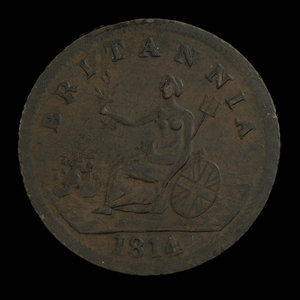 Canada, inconnu, 1/2 penny : 1814