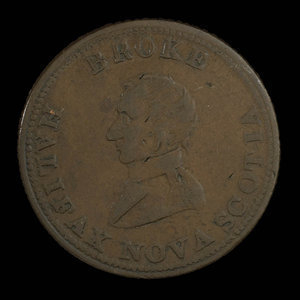 Canada, inconnu, 1/2 penny : 1814