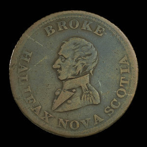 Canada, inconnu, 1/2 penny : 1814