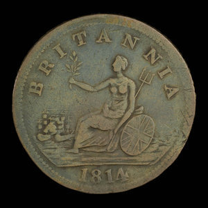 Canada, inconnu, 1/2 penny : 1814