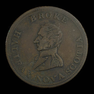 Canada, inconnu, 1/2 penny : 1814