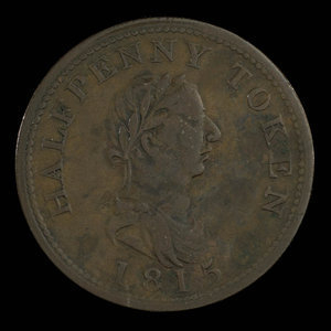 Canada, inconnu, 1/2 penny : 1815