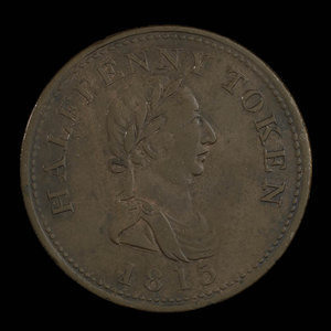 Canada, inconnu, 1/2 penny : 1815