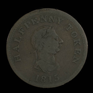 Canada, inconnu, 1/2 penny : 1815