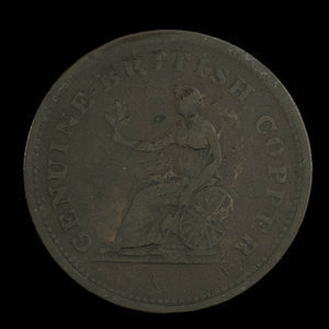 Canada, inconnu, 1/2 penny : 1815