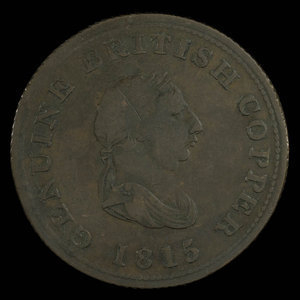 Canada, inconnu, 1/2 penny : 1815