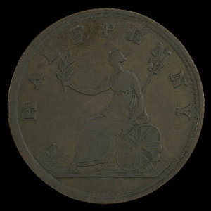 Canada, inconnu, 1/2 penny : 1815