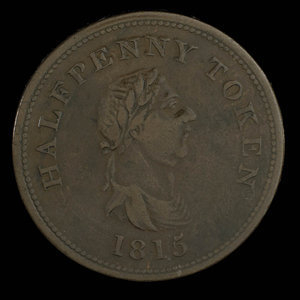 Canada, inconnu, 1/2 penny : 1815