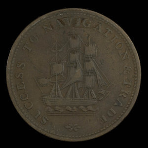 Canada, inconnu, 1/2 penny : 1815