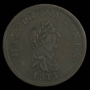 Canada, inconnu, 1/2 penny : 1815