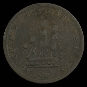 Canada, inconnu, 1/2 penny : 1815