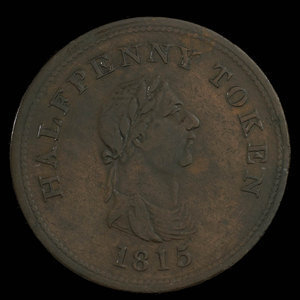 Canada, inconnu, 1/2 penny : 1815