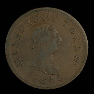 Canada, inconnu, 1/2 penny : 1815