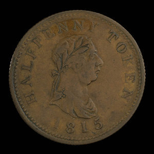 Canada, inconnu, 1/2 penny : 1815