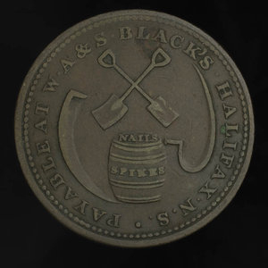 Canada, W.A. & S. Black, 1/2 penny : 1816