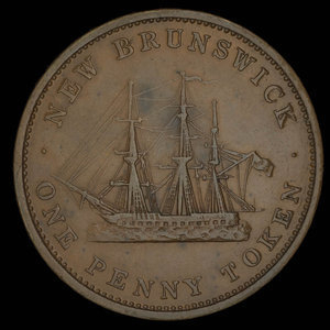 Canada, Province du Nouveau-Brunswick, 1 penny : 1843